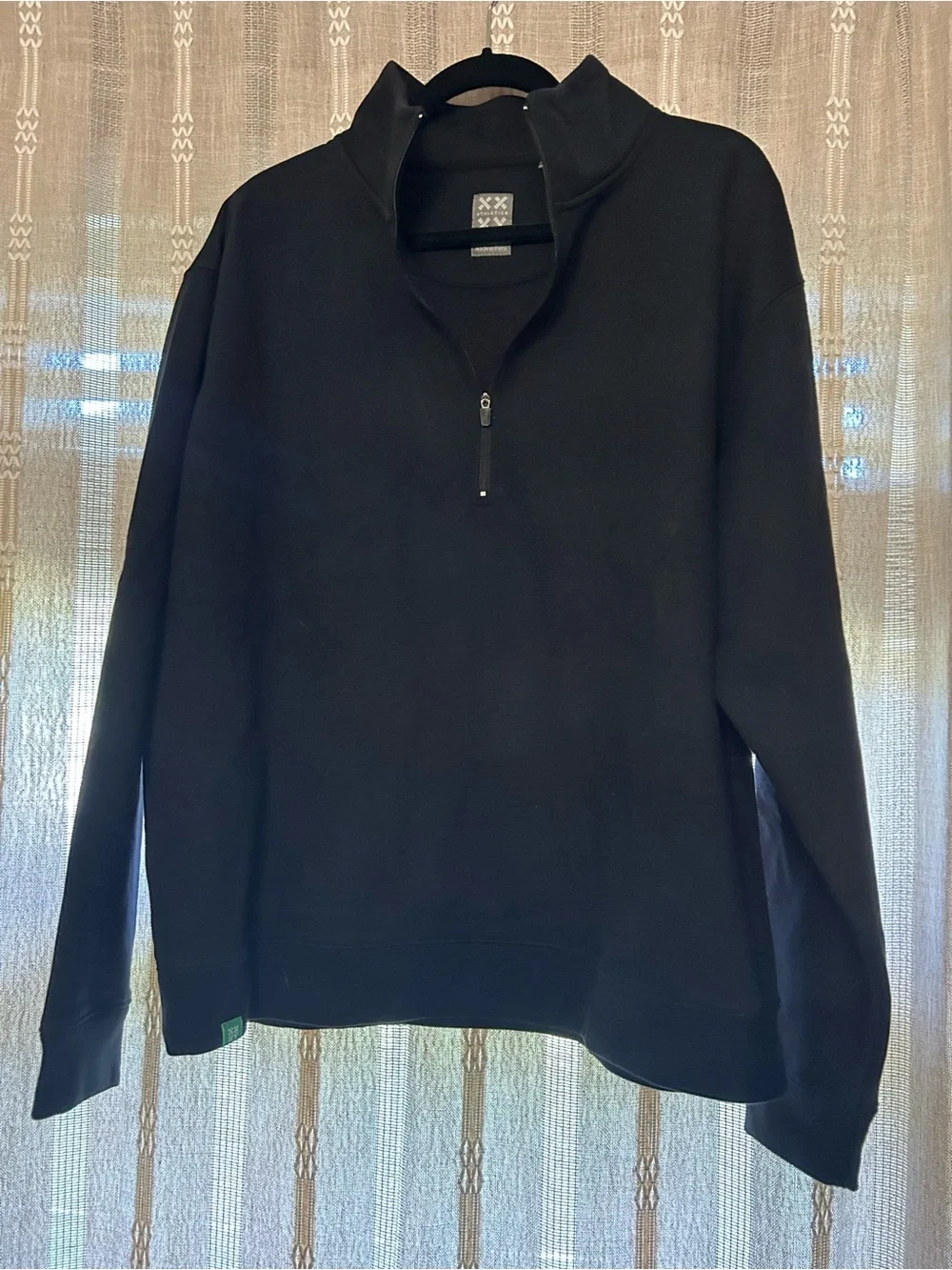 XX XY Athletics Men's Black Half-Zip Pullover Sweater